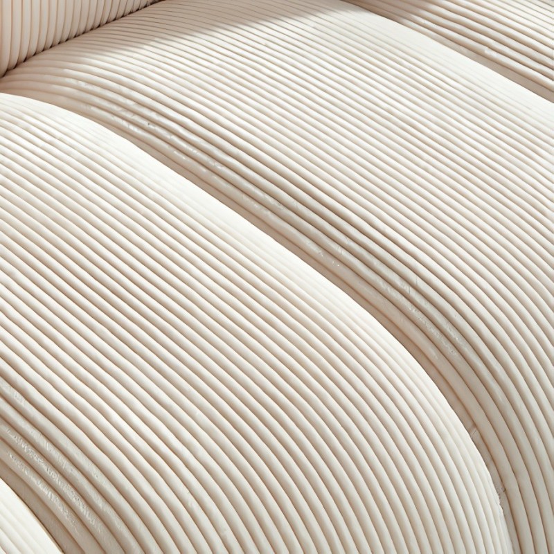Canapea Palma, textil, ivoire, 3 locuri, L.212 cm, 207350A