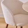 Scaun dining Celeste, metal, boucle, alb, H.80 cm, 207351A