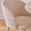 Scaun dining Celeste, metal, boucle, bej, H.80 cm, 207351C