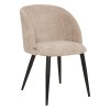 Scaun dining Celeste, metal, textil chenille, bej, H.80 cm, 207351D