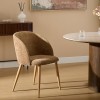 Scaun dining Celeste, metal, textil chenille, bronz, H.80 cm, 207351F