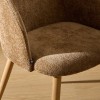 Scaun dining Celeste, metal, textil chenille, bronz, H.80 cm, 207351F