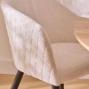 Scaun dining Marlo, metal, textil, ivoar, H.76 cm, 207352A