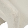 Scaun dining Amos, lemn, boucle alb, H.75 cm, 207354
