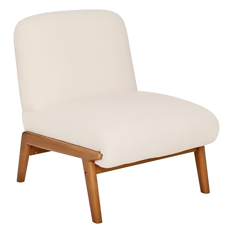 Fotoliu Liora, lemn, boucle, ivoire, H.76 cm, 207356