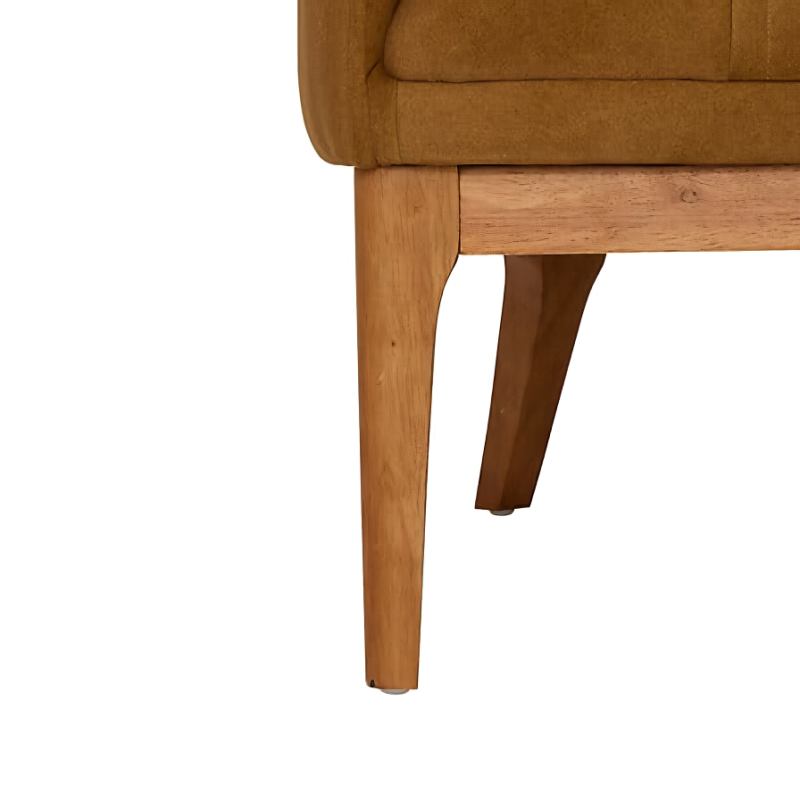 Fotoliu Libor, lemn, catifea, camel, H.75 cm, 207363A