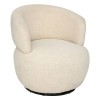 Fotoliu rotativ Sileo, boucle crem, H.72 cm, 207365A