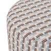 Taburet Sky Lounge, lemn, textil, bej, D.35 cm, 207368