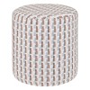 Taburet Sky Lounge, lemn, textil, bej, D.35 cm, 207368