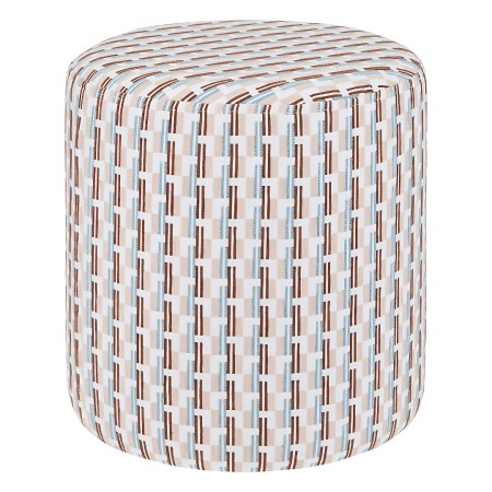 Taburet Sky Lounge, lemn, textil, bej, D.35 cm, 207368