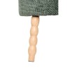 Taburet Spolo, lemn, textil chenille, verde, D.38 cm, 207372B