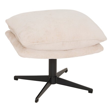 Taburet Stellan, metal, textil chenille crem, H.44 cm, 207375A
