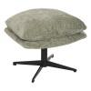 Taburet Stelan, metal, placaj, verde khaki, H.44 cm, 207375C