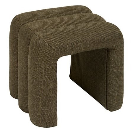 Taburet Sisco, textil, verde khaki, H.44 cm, 207376B 