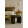 Taburet Sisco, textil, verde khaki, H.44 cm, 207376B