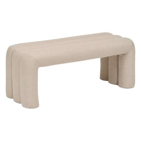 Bancheta Sisco, textil, bej, L.102 cm, 207377A