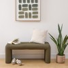 Bancheta Sisco, textil, verde khaki, L.102 cm, 207377B