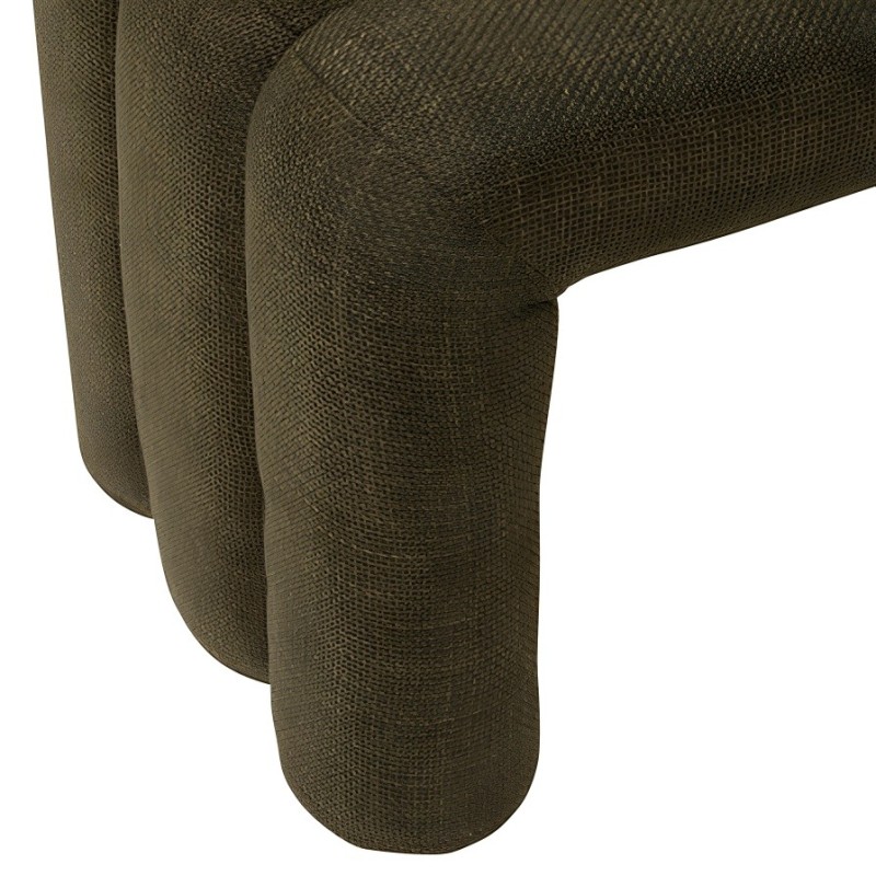 Bancheta Sisco, textil, verde khaki, L.102 cm, 207377B