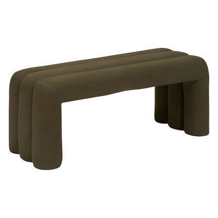Bancheta Sisco, textil, verde khaki, L.102 cm, 207377B 