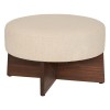 Taburet Kayan, lemn, boucle, crem, D.50 cm, 207379
