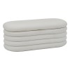 Bancheta Giulia, MDF, boucle, alba, L.110 cm, 207380