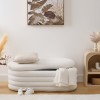 Bancheta Giulia, MDF, boucle, alba, L.110 cm, 207380