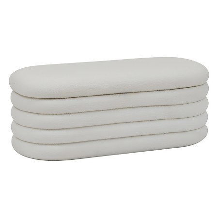 Bancheta Giulia, MDF, boucle, alba, L.110 cm, 207380