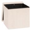 Taburet Arum, MDF, poliester, velur reiat ivoar, 38x38 cm, 207381A