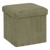 Taburet pliabil Arum, MDF, velur reiat, verde khaki, 38x38 cm, 207381C
