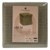 Taburet pliabil Arum, MDF, velur reiat, verde khaki, 38x38 cm, 207381C