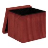 Taburet pliabil Arum, MDF, velur reiat ambra, 38x38 cm, 207381D