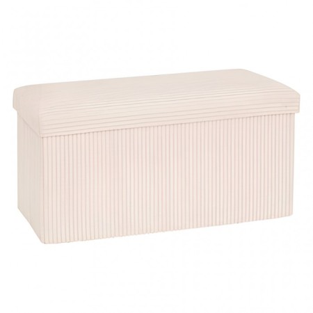 Bancheta pliabila Arum, MDF, poliester, ivoire, L.76 cm, 207382A