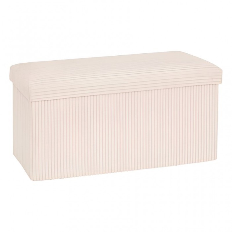 Bancheta pliabila Arum, MDF, poliester, ivoire, L.76 cm, 207382A