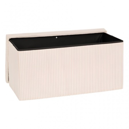 Bancheta pliabila Arum, MDF, poliester, ivoire, L.76 cm, 207382A