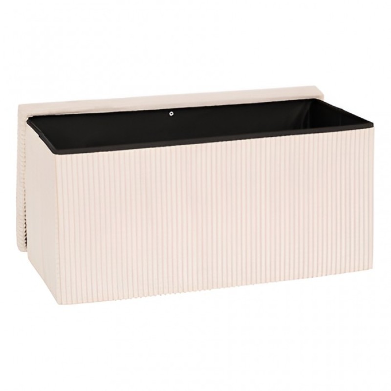 Bancheta pliabila Arum, MDF, poliester, ivoire, L.76 cm, 207382A
