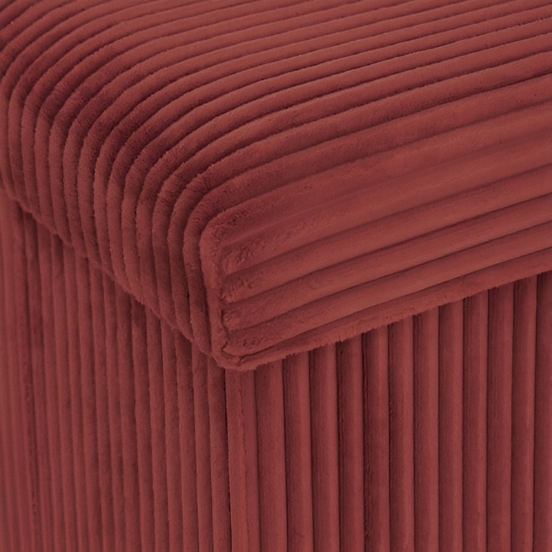 Bancheta pliabila Arum, MDF, poliester, ambra, L.76 cm, 207382D