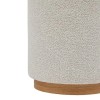 Taburet Nesky, lemn, boucle, alb, D.41 cm, 207383