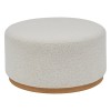 Taburet Nesky, lemn, boucle, alb, D.81 cm, 207384