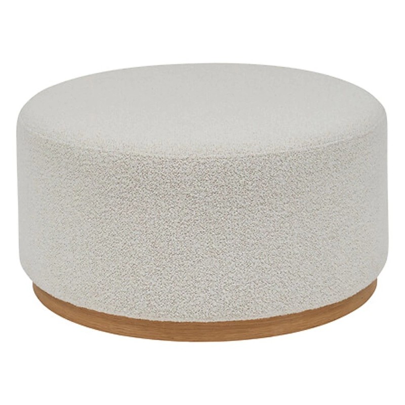 Taburet Nesky, lemn, boucle, alb, D.81 cm, 207384