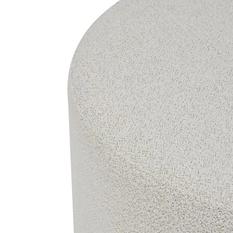 Taburet Nesky, lemn, boucle, alb, D.81 cm, 207384