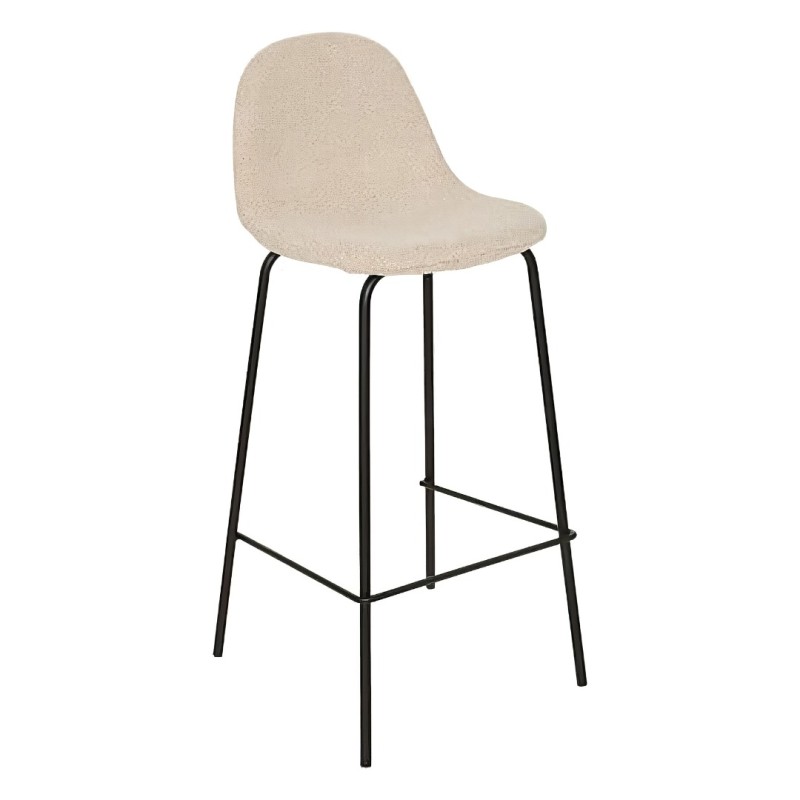 Scaun bar Vladi, metal, boucle alb, H.95 cm, 207387A