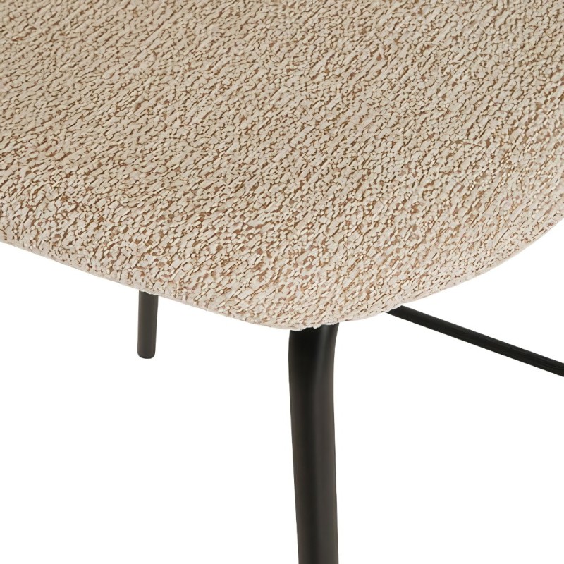 Scaun bar Vladi, metal, boucle alb, H.95 cm, 207387A