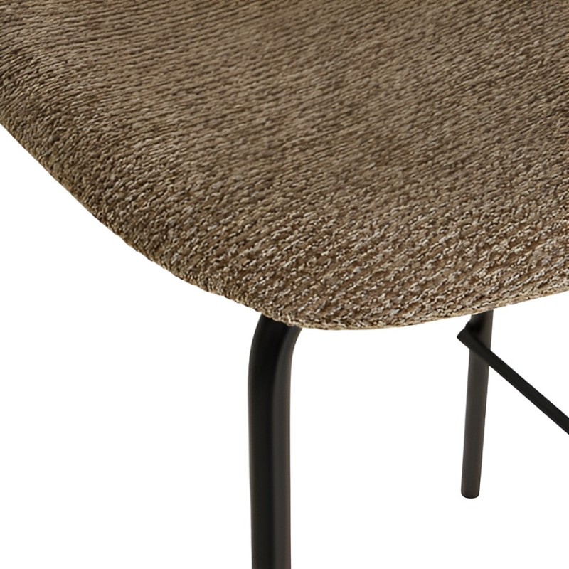 Scaun bar Vladi, metal, boucle bej, H.95 cm, 207387B