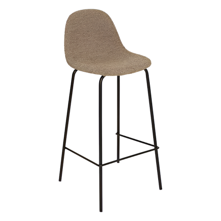 Scaun bar Vladi, metal, boucle bej, H.95 cm, 207387B