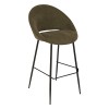 Scaun bar Amago, metal, textil, verde, H.101 cm, 207389A