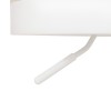Scaun bar ajustabil Ilsa, metal alb, textil crem, H.76 cm, 207390C