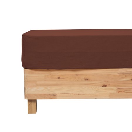 Husa saltea Flora, bumbac, maro, 160x200 cm, 209024B