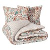 Lenjerie de pat Ikat, 2 persoane, 3 piese, bumbac, multicolor, 240x220 cm, 209027