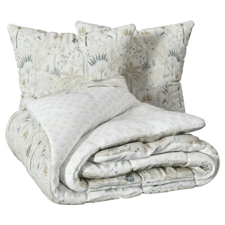 Lenjerie de pat Sonie, 2 persoane, 3 piese, bumbac, alb, 240x220 cm, 209028