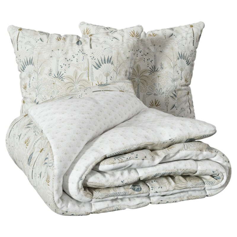 Lenjerie de pat Sonie, 2 persoane, 3 piese, bumbac, alb, 240x220 cm, 209028